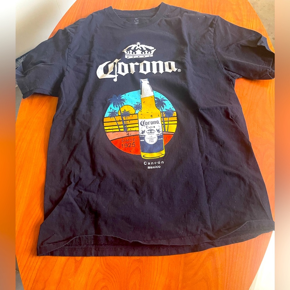 Corona Black Graphic T-Shirt